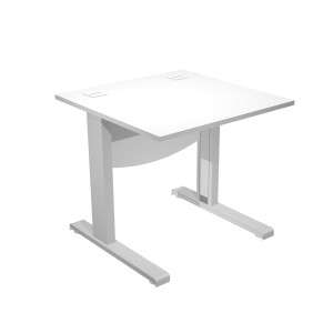 SCRIVANIA OPERATIVA FIANCHI A L METALLO 80X80CM L73CM BIANCO AGORA' BASIC COD. URB/V-80+MOD/3