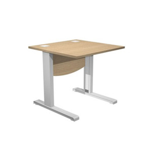 SCRIVANIA OPERATIVA FIANCHI A L METALLO 80X80CM L73CM ROVERE AGORA' BASIC COD. URB/V-80+MOD/C