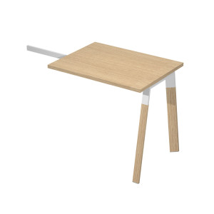 ALLUNGO SCRIVANIE WOODY SUPERIOR 80X60CM PIANO ROVERE CON GAMBE METAL/MASSELLO COD. W-ALL-C-AM