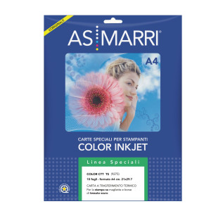 CARTA INKJET A4 10FG TRASFERIMENTO TERMICO X TESSUTI SCURI AS MARRI