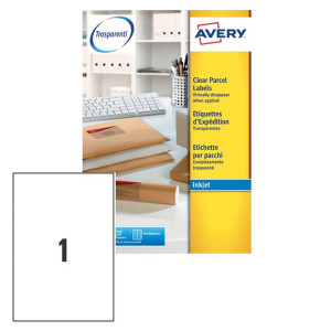 POLIESTERE ADESIVO J8567 TRASPARENTE 25FG A4 210X297MM (1ET/FG) INKJET AVERY COD. J8567-25