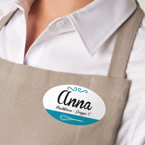 ETICHETTE BADGE PER TESSUTI OVALE 85X50MM (10ET/FG) 20FG - LASER AVERY COD. L4882-20