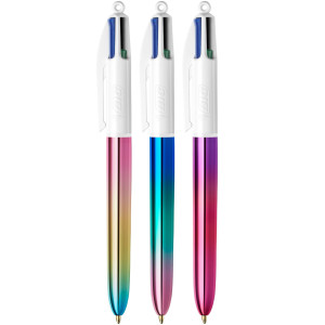 SCATOLA 12 PENNA SFERA A SCATTO 4 COLORI GRADIENT 1.0MM BIC COD. 511034
