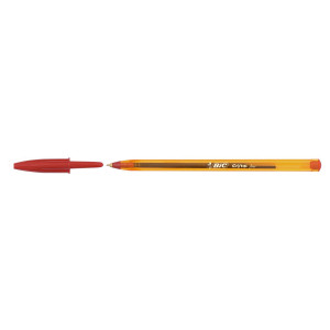 SCATOLA 50 PENNA SFERA CRISTAL  FINE -50 0,8MM ROSSO BIC COD. 872720