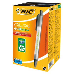 SCATOLA 50 PENNE A SFERA SCATTO ECOLUTIONS NERO 1.0MM BIC COD. 8806871