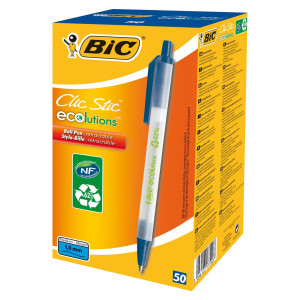 SCATOLA 50 PENNE A SFERA SCATTO ECOLUTIONS BLU 1.0MM BIC COD. 8806891