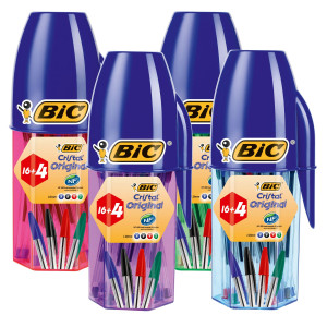 ASTUCCIO 20PZ CRISTAL  COLORI ASSORTITI BIC COD. 929081