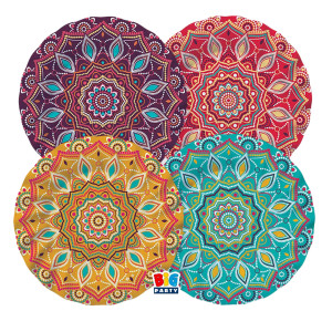 8 PIATTI D25CM MANDALA BIG PARTY COD. 75758