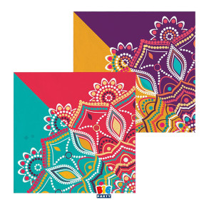 20 TOVAGLIOLI IN CARTA 33X33CM MANDALA BIG PARTY COD. 75761