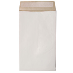 100 SACCHETTI BIANCHI ANTISTRAPPO SECURSAC 19X26X4CM B5 130GR COD. 0964