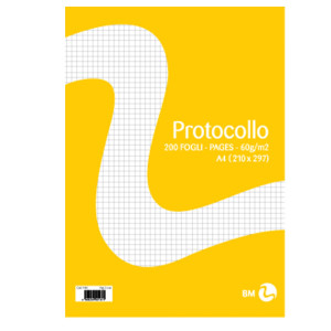 FOGLI PROTOCOLLO A4 60GR 20FG 5MM BM COD. 0100259