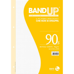 RICAMBI FORATI RINFORZATI BANDUP A4 90GR 40FG 5MM BM COD. 0105489