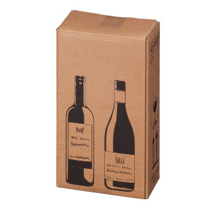 10 SCATOLE PER DUE BOTTIGLIE WINE PACK 20,4X10,8X36,8CM COD. 222103010