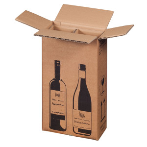 10 SCATOLE PER DUE BOTTIGLIE WINE PACK 20,4X10,8X36,8CM COD. 222103010