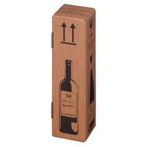 20 SCATOLE PER UNA BOTTIGLIA WINE PACK 10,5X10,5X42CM COD. 222103020