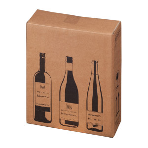 10 SCATOLE PER TRE BOTTIGLIE WINE PACK 30,5X10,8X36,8CM COD. 222103110
