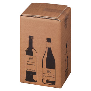 10 SCATOLE PER QUATTRO BOTTIGLIE WINE PACK 21,2X20,4X36,8 CM COD. 222103210