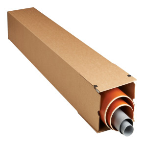 10 SCATOLE A TUBO SQUARE BOX 10,5X10,5X61CM CHIUSURA STRIP COD. 311600110