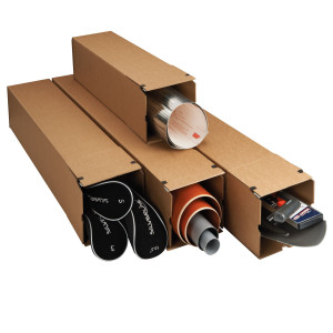 10 SCATOLE A TUBO SQUARE BOX 10,5X10,5X61CM CHIUSURA STRIP COD. 311600110