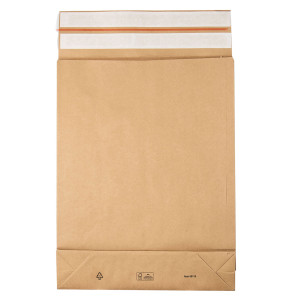 200 SACCHETTI A FONDO QUADRO E-GREEN CARTA KRAFT AVANA C3 35X45X8+10CM COD. 69115
