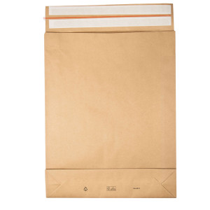 100 SACCHETTI A FONDO QUADRO E-GREEN CARTA KRAFT AVANA 45X57X10 +10Â CM COD. 69117