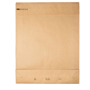 100 SACCHETTI A FONDO QUADRO E-GREEN CARTA KRAFT AVANA 45X57X10 +10Â CM COD. 69117
