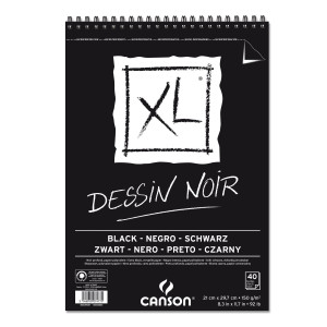 ALBUM XL DESSIN NOIR F.TO A4 150GR 40FG CANSON COD. 400039086 CONFEZIONE DA 5