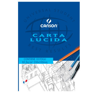 BLOCCO CARTA LUCIDA MANUALE 230X330MM 10FG 80GR CANSON COD. C200005826 CONFEZIONE DA 25