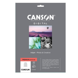 CARTA INKJET PREMIUM A4 20FG 255GR HIGHTGLOSS RC CANSON COD. C33300S005