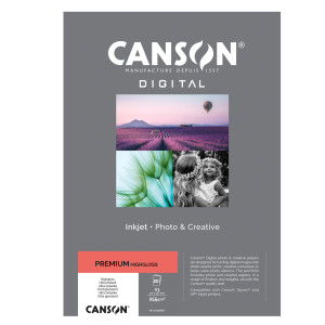 CARTA INKJET PREMIUM A3 20FG 255GR HIGHTGLOSS RC CANSON COD. C33300S007