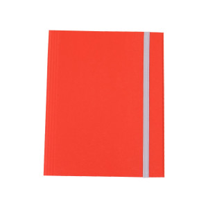 CARTELLINA 3 LEMBI C/ELASTICO FIBRONE 27X37CM ROSSO 75 CDG COD. CG0075FEXXXAC02 CONFEZIONE DA 5