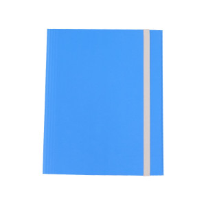 CARTELLINA 3 LEMBI C/ELASTICO FIBRONE 27X37CM AZZURRO 75 CDG COD. CG0075FEXXXAC06 CONFEZIONE DA 5