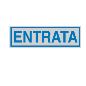 TARGHETTA ADESIVA 165X50MM ENTRATA COD. 96683 CONFEZIONE DA 10
