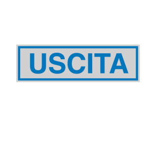 TARGHETTA ADESIVA 165X50MM USCITA COD. 96684 CONFEZIONE DA 10
