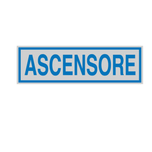 TARGHETTA ADESIVA 165X50MM ASCENSORE COD. 96688 CONFEZIONE DA 10