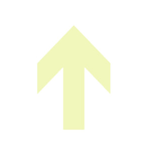 FRECCIA A PUNTA FOTOLUMINESCENTE ADESIVA 132X189MM COLORE GIALLO COD. L9435