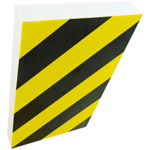 PARACOLPI A FOGLIO IN GOMMA NBR L100 X H150CM GIALLO/NERO COD. PGV1502