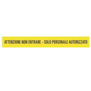 STRISCIA ADESIVA DA TERRA IN PVC 120X15CM ''ATTENZIONE NON ENTRARE....'' COD. PP150