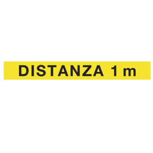 STRISCIA ADESIVA DA TERRA IN PVC 120X15CM ''DISTANZA 1 M'' COD. PP154