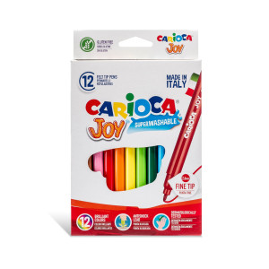 SCATOLA 12 PENNARELLI JOY LAVABILI COLORI ASSORTITI CARIOCA COD. 40614