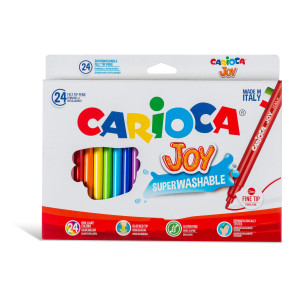 SCATOLA 24 PENNARELLI JOY LAVABILI COLORI ASSORTITI CARIOCA COD. 40615