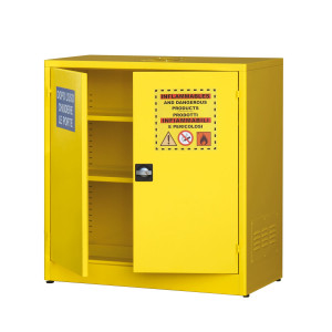 ARMADIO DI SICUREZZA PER LIQUIDI INFIAMMABILI 107,5X50X110CM GIALLO COD. ARM003B