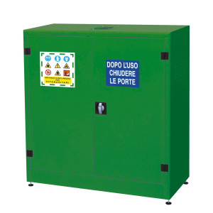 ARMADIO DI SICUREZZA PER FITOSANITARI E PESTICIDI 107,5X50X110CM VERDE COD. ARM003F