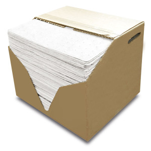 CONFEZIONE DA 200 PANNI ASSORBENTI PER OLI ED IDROCARBURI 41X46CM COD. ASO003