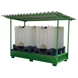 VASCA DI RACCOLTA A TENUTA STAGNA COPERTA 1070LT IDONEA PER DUE CISTERNE COD. VAS200T