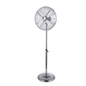 VENTILATORE CROMO 45 DA TERRA PIANTANA IN METALLO COD. EV080