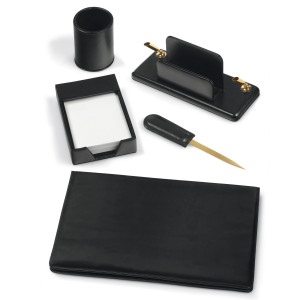 SERVIZIO SCRITTOIO ART.119 NERO IN SIMILPELLE (5 COMPONENTI) CITY TIME COD. 119-N
