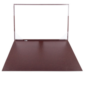 SOTTOMANI DOPPIO IN SIMILPELLE 48X32CM ART.2190 MARRONE SCURO CITY TIME COD. 2190-M