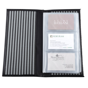PORTABIGLIETTI DA VISITA PROFESSIONAL 12,5X23,5CM NERO CITY TIME COD. 4852-N