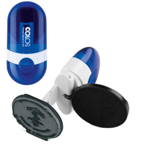 TIMBRO POCKET STAMP R40 DIAMETRO 40MM 5RIGHE AUTOINCHIOSTRANTE BLU COLOP COD. POCKET.R40.BLU